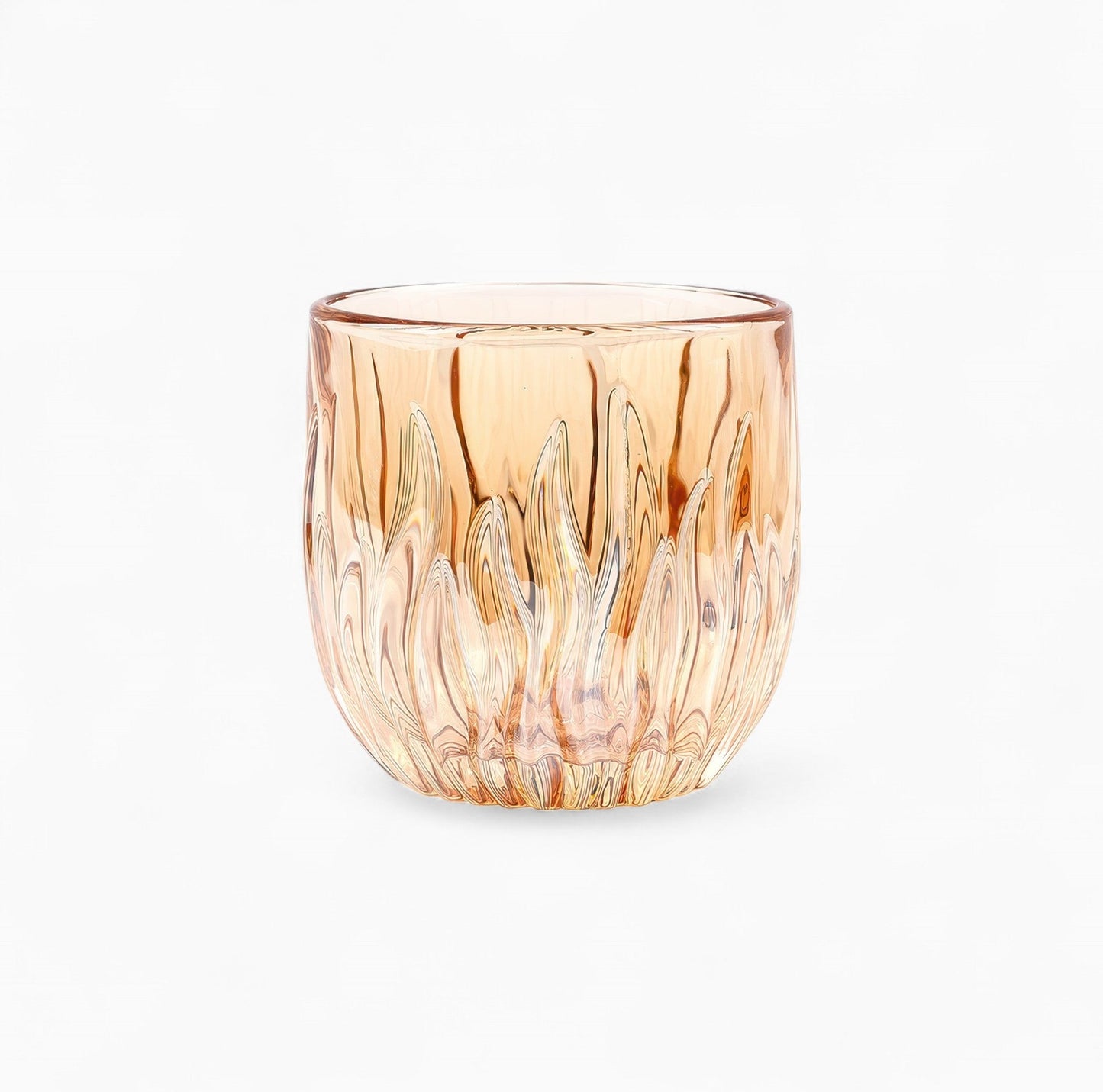 Flame Crystal Cut Glass Coffee Cup