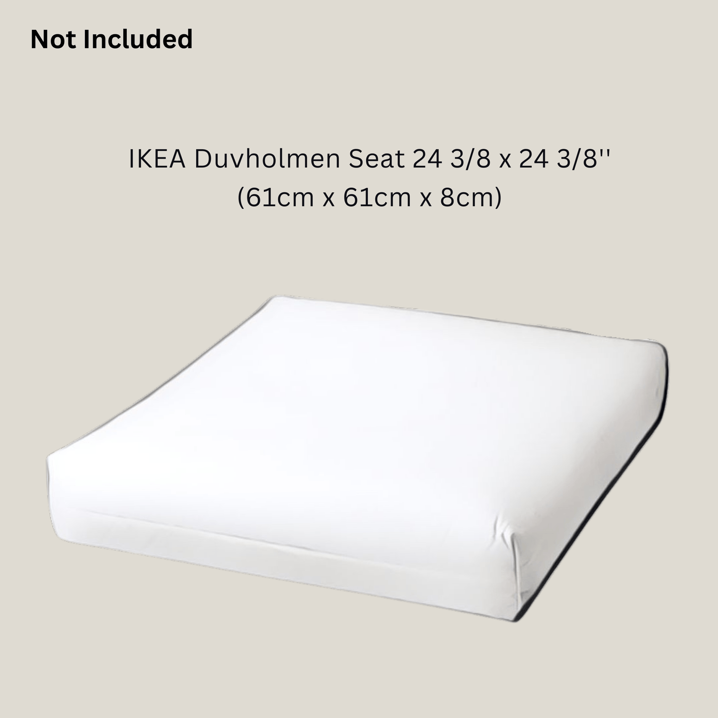 Rockin Cushions Outdoor Slip Covers | Beige Stripe | Compatible with IKEA Duvholmen Cushions | Includes 2 Duvholmen Pillow Covers and 2 Duvholmen Seat Covers - Set of 4