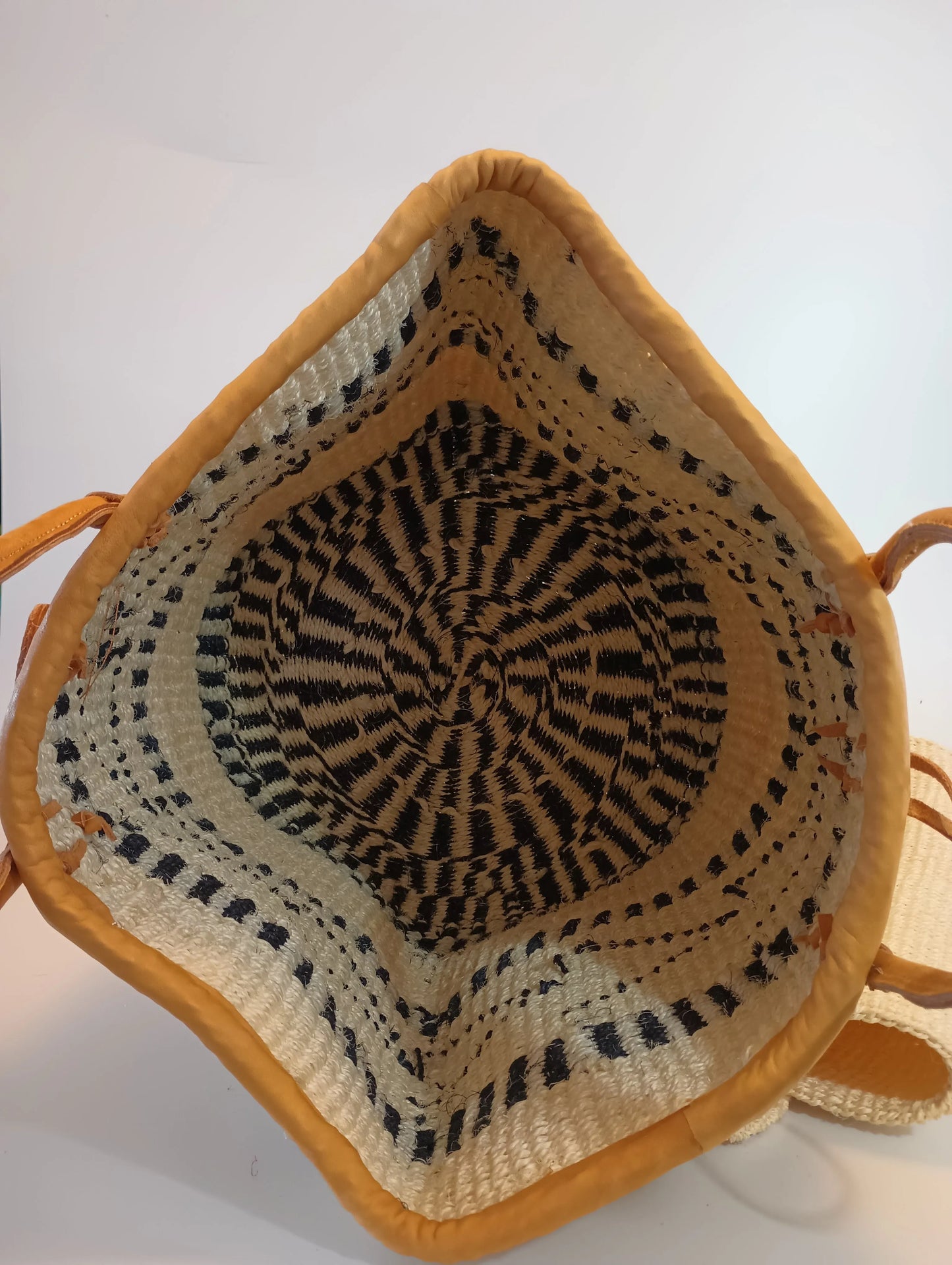 Balance Point Handwoven Straw Sisal Basket Tote Bag
