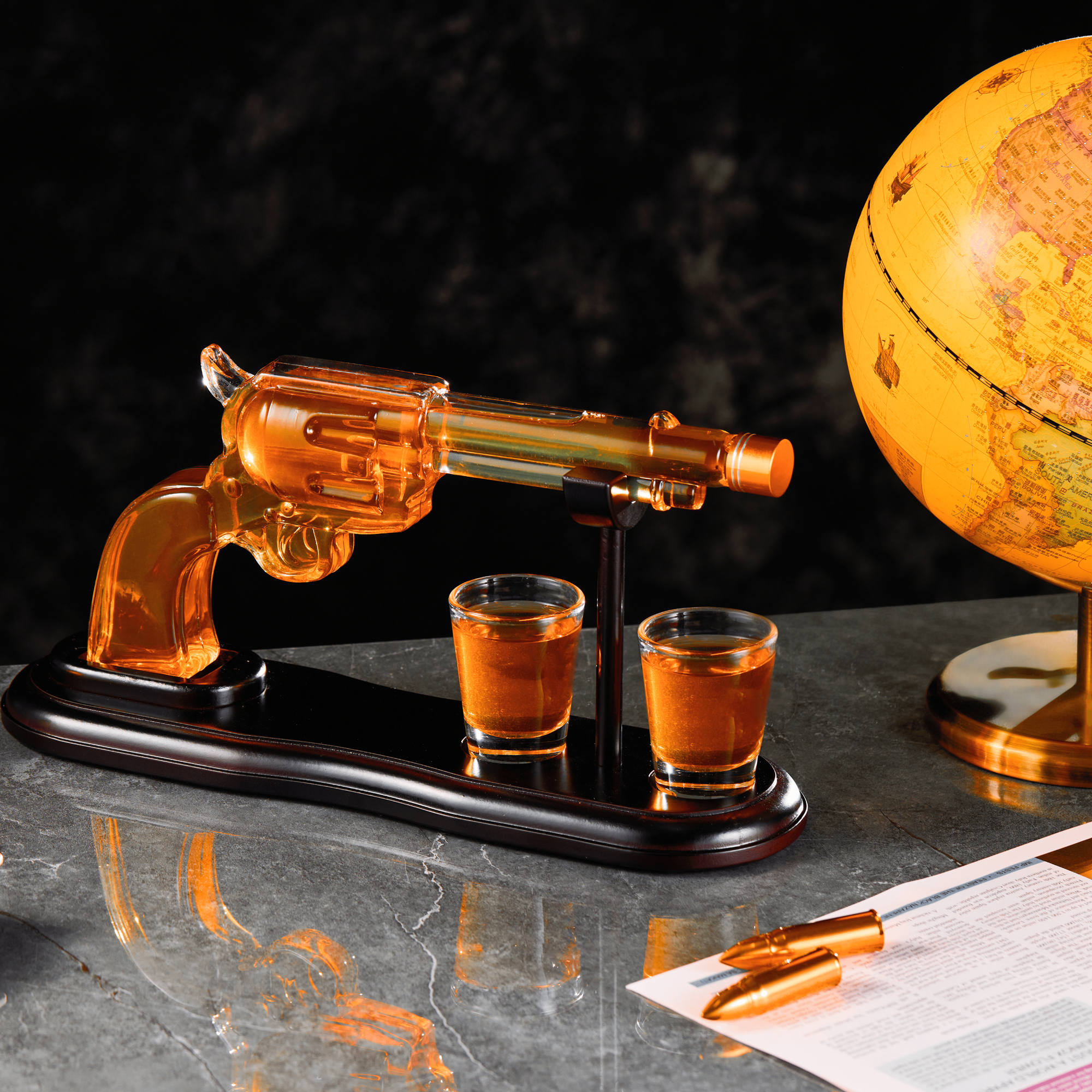 Gun Whiskey Decanter Set