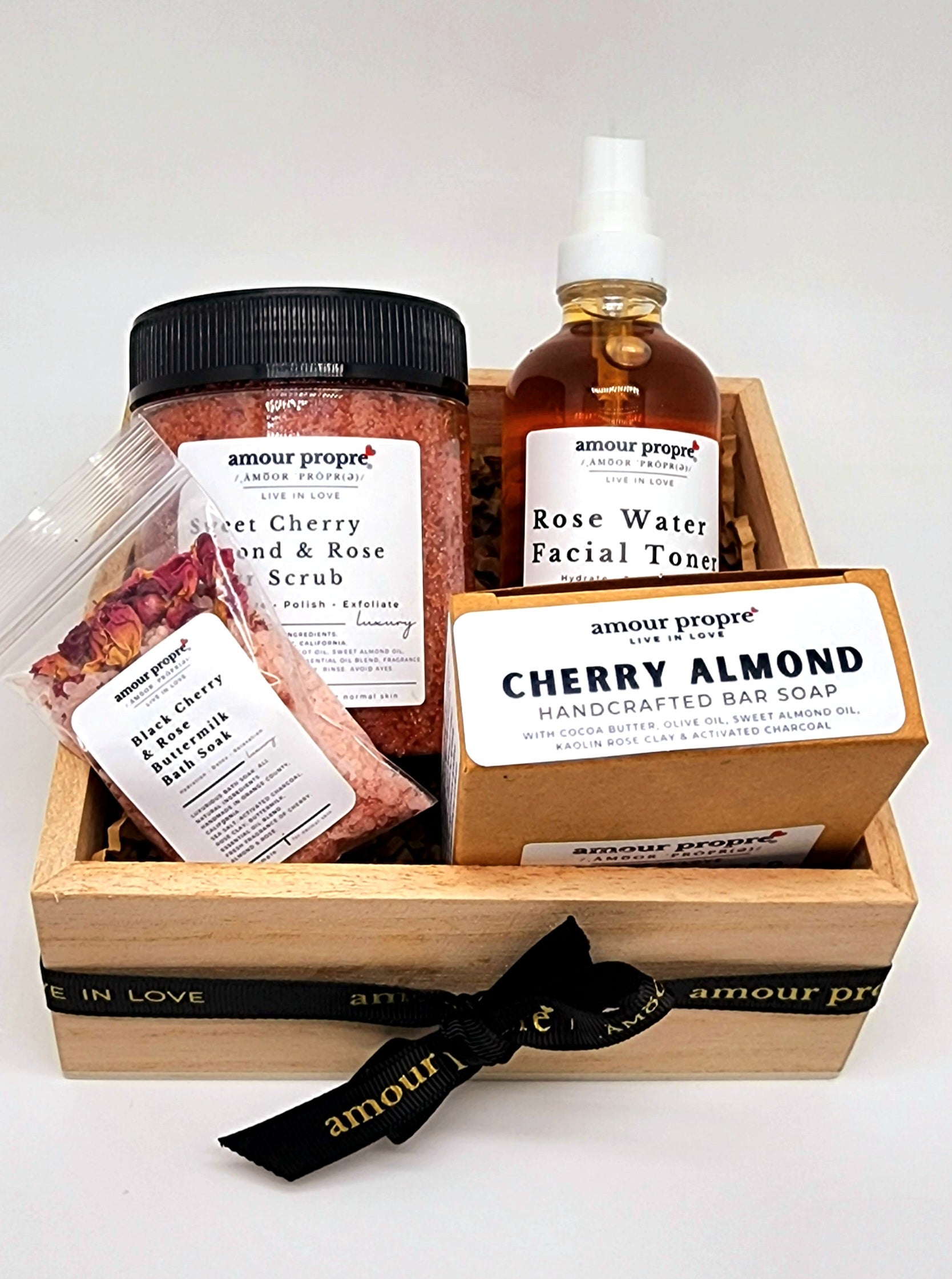 Cherry Almond Rose Spa Gift Box Sets