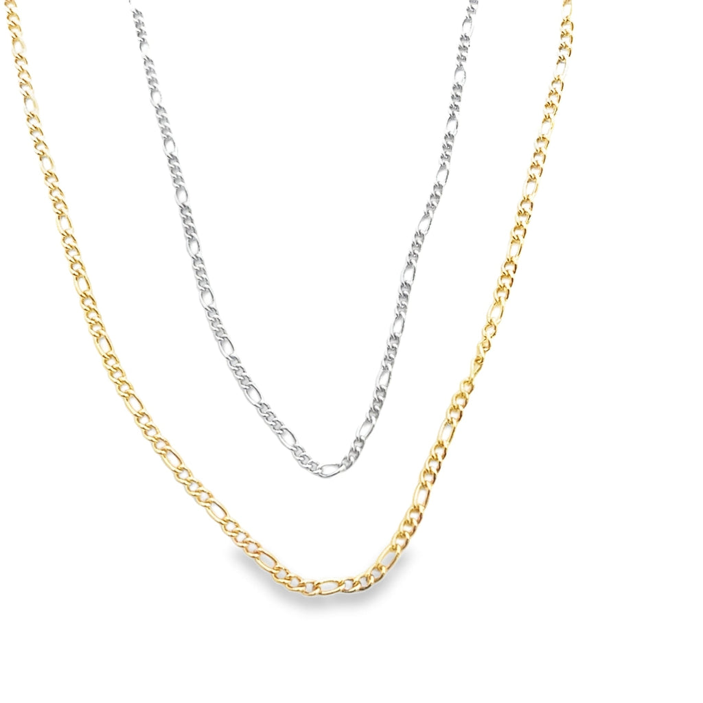 18K Gold Filled 1mm Link Figaro Chain (F73)-1