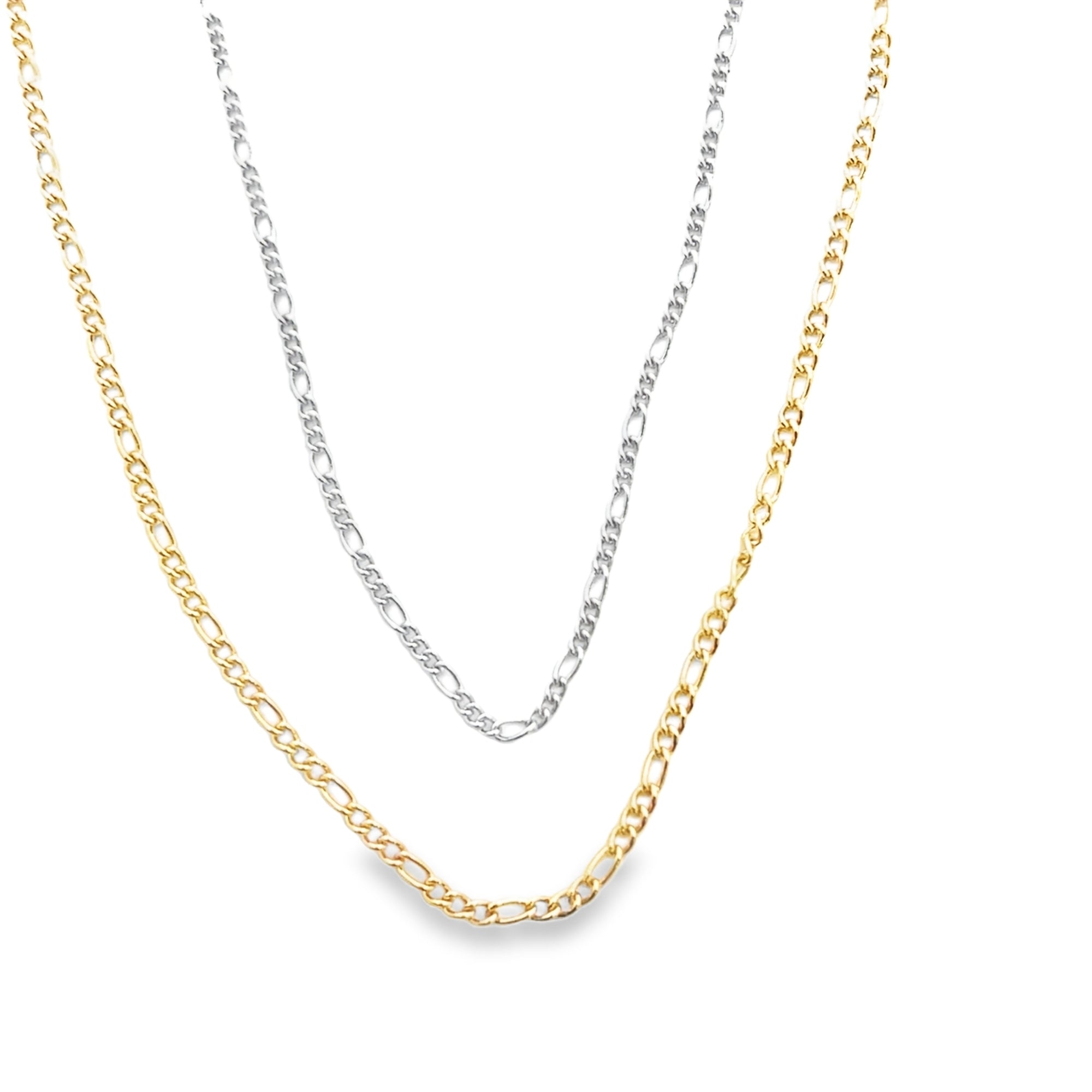 18K Gold Filled 1mm Link Figaro Chain (F73)-1
