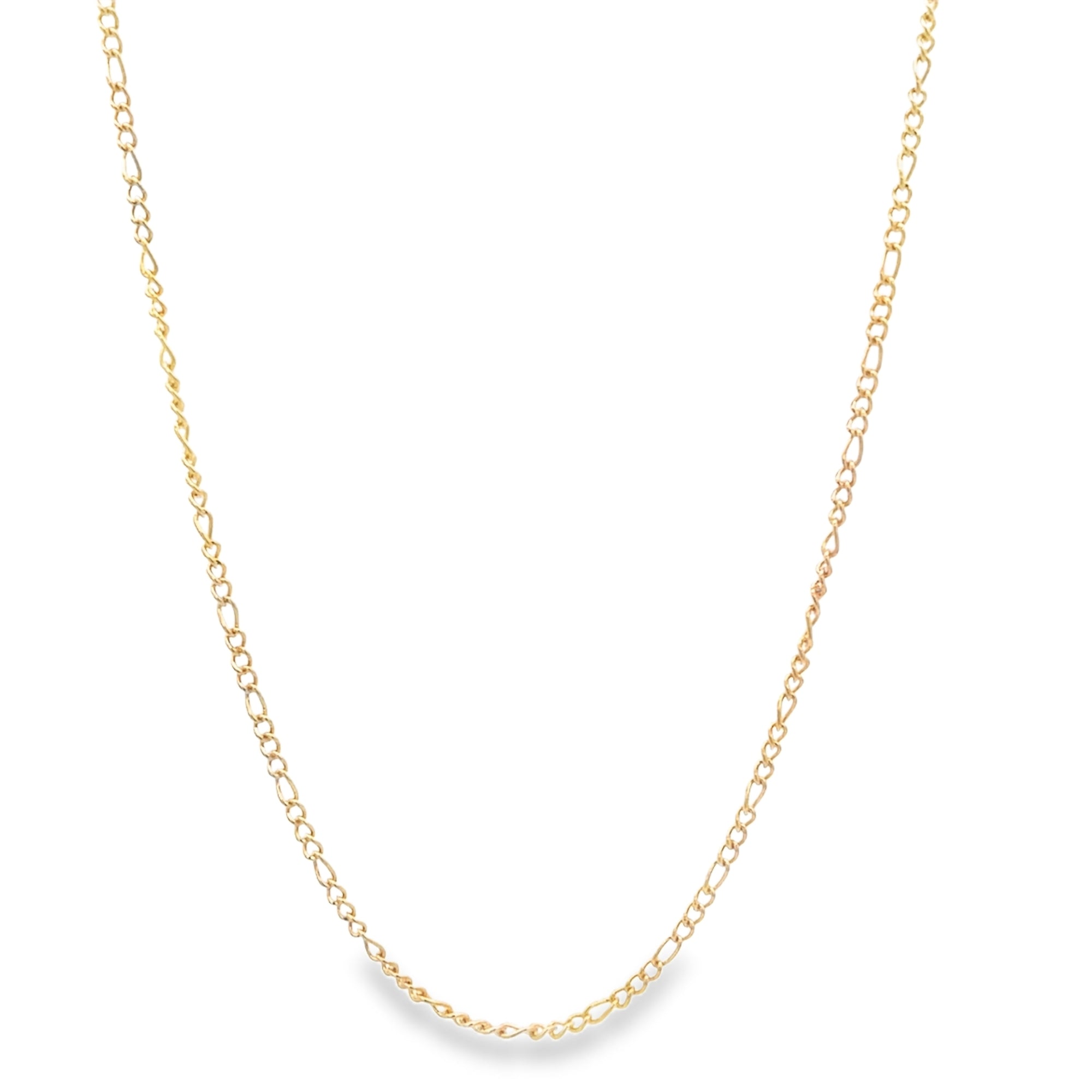 18K Gold Filled 1mm Link Figaro Chain (F73)-0