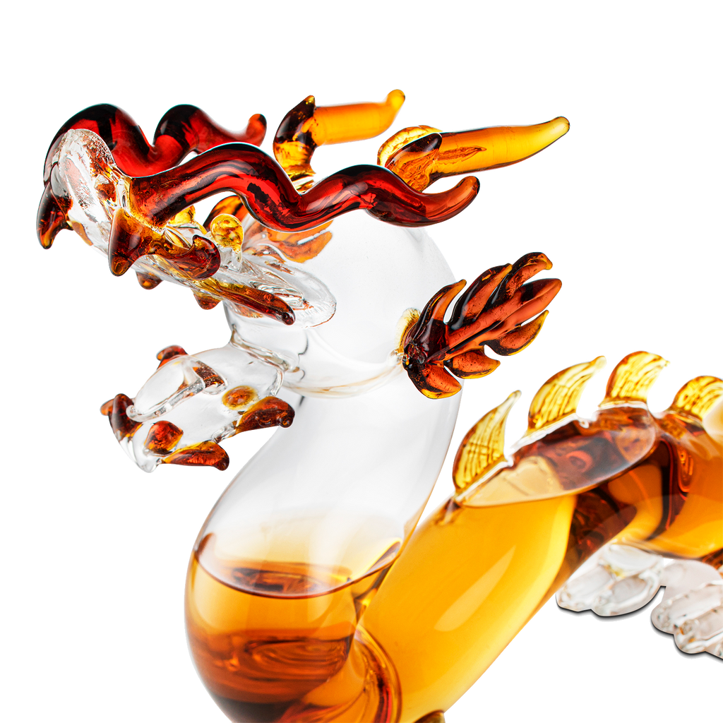 Dragon Drinking Decanter - GOT, I Drink and I Know Things - Whiskey and Wine Decanter Large 10x16" - 100% Lead-Free High Borosilicate Glass, - The Wine Savant Handblown Glass. Movie Night! (600ml)-1