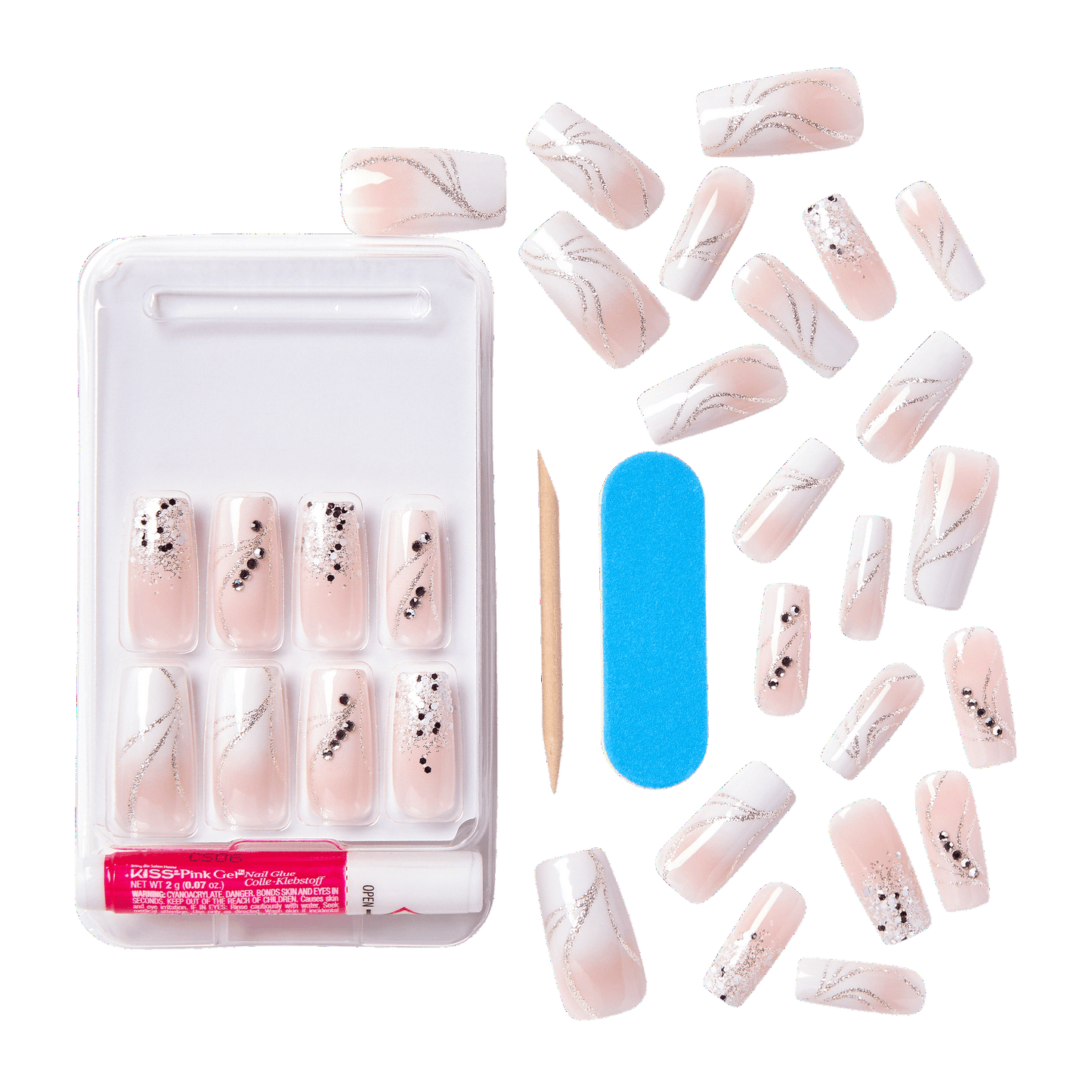 KISS Classy Premium Fake Nails Stunning 30 Count