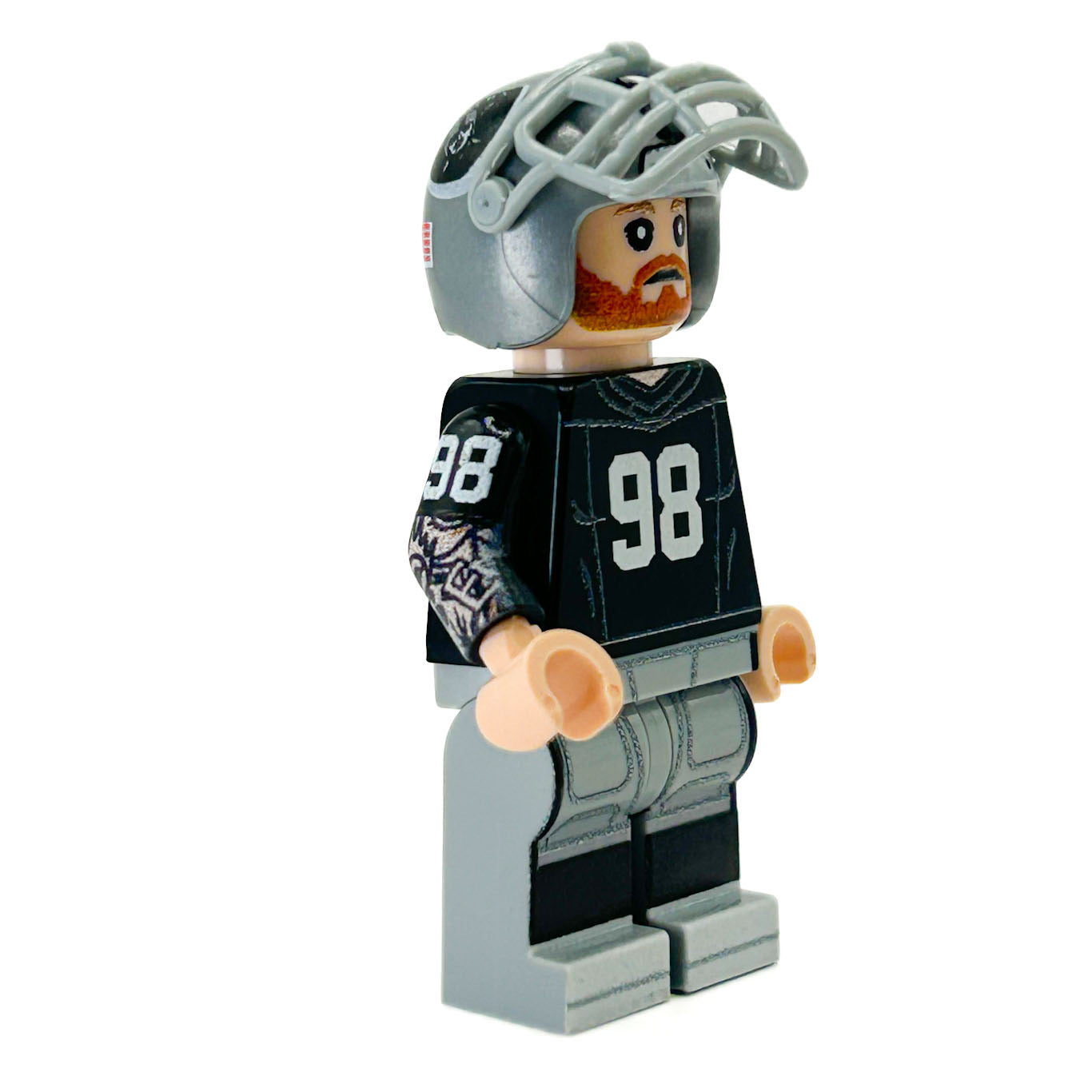 #98 DE Las Vegas Football Player Minifig made using LEGO parts - B3 Customs