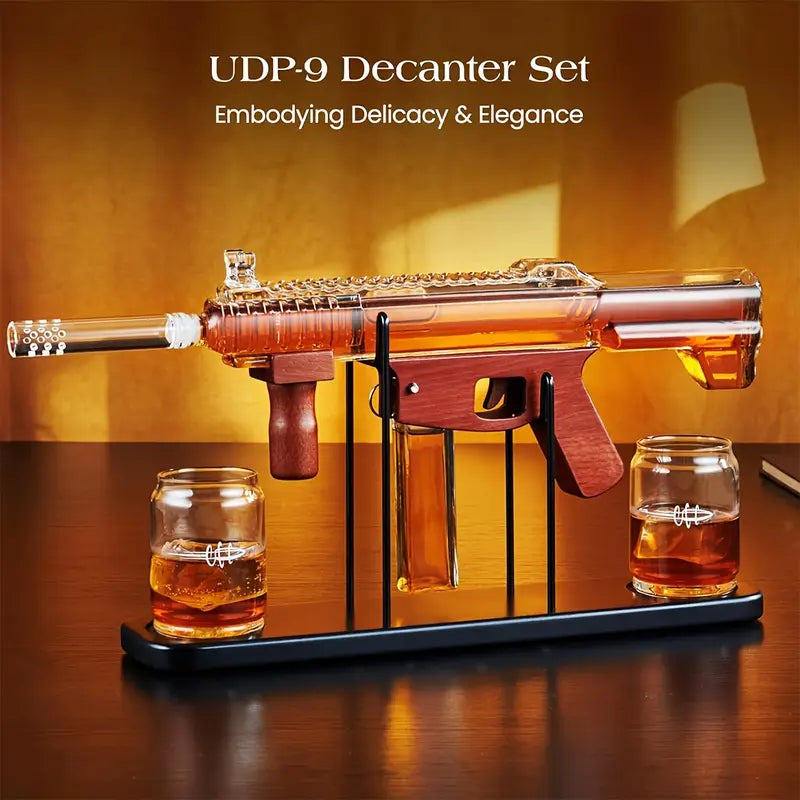M-16 Machine Gun Whiskey Decanter Set