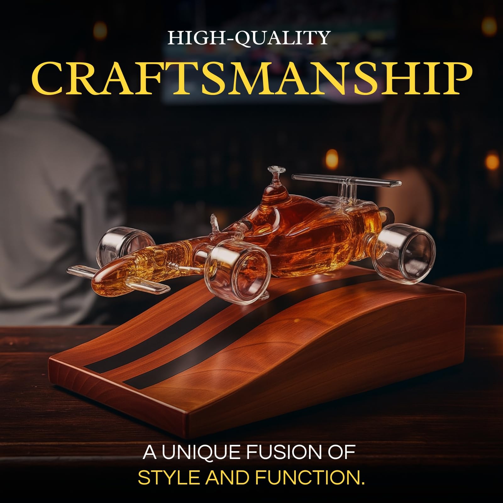 F1 Racecar Whiskey Decanter - 8.12oz - Scotch, Bourbon, Liquor Decanter for Car Lovers, Formula 1 One, Racing Enthusiasts - Unique Whisky Car Bottle, Gift for Men, Barware Decor, Novelty for Home Bar-4