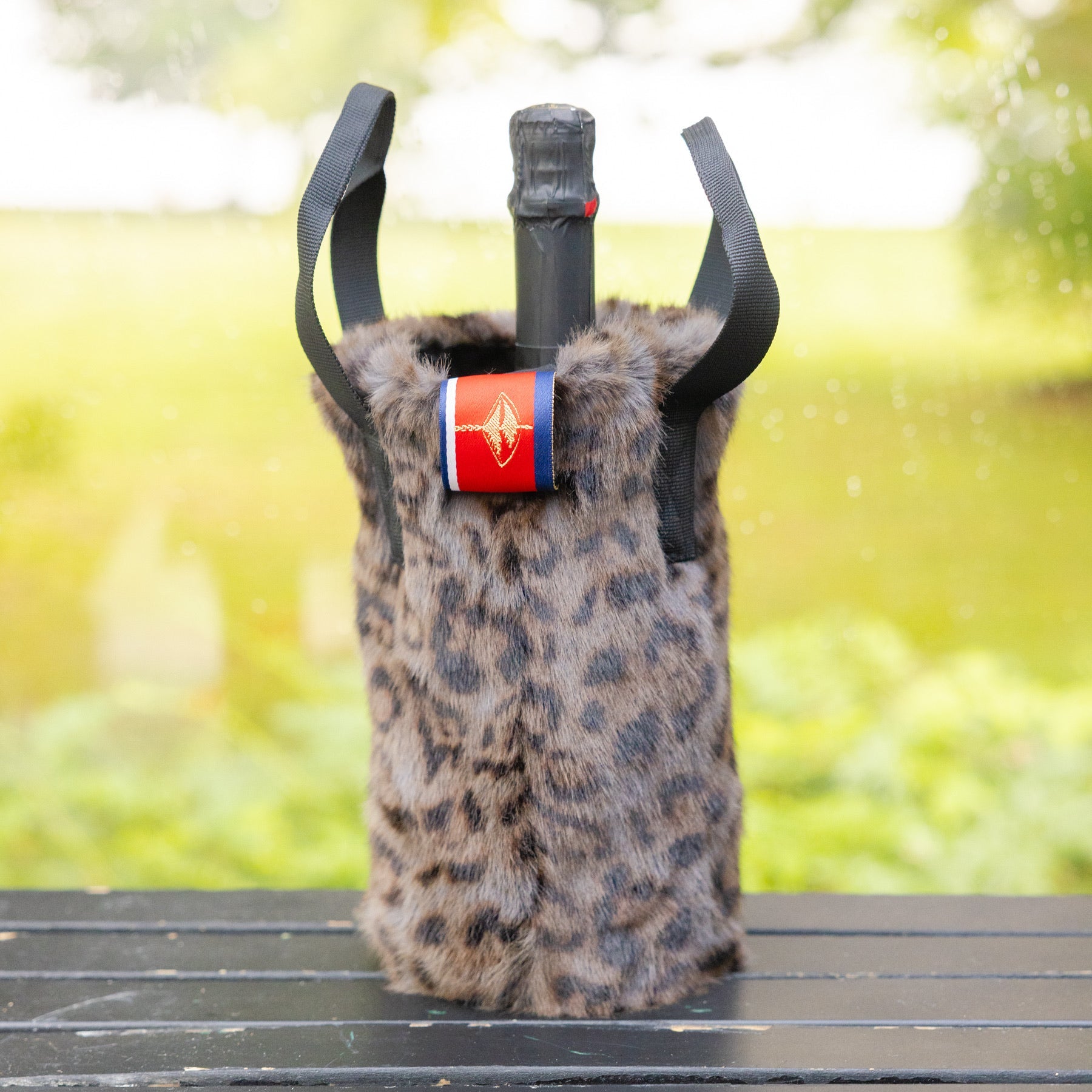 Faux Fur Wine Tote
