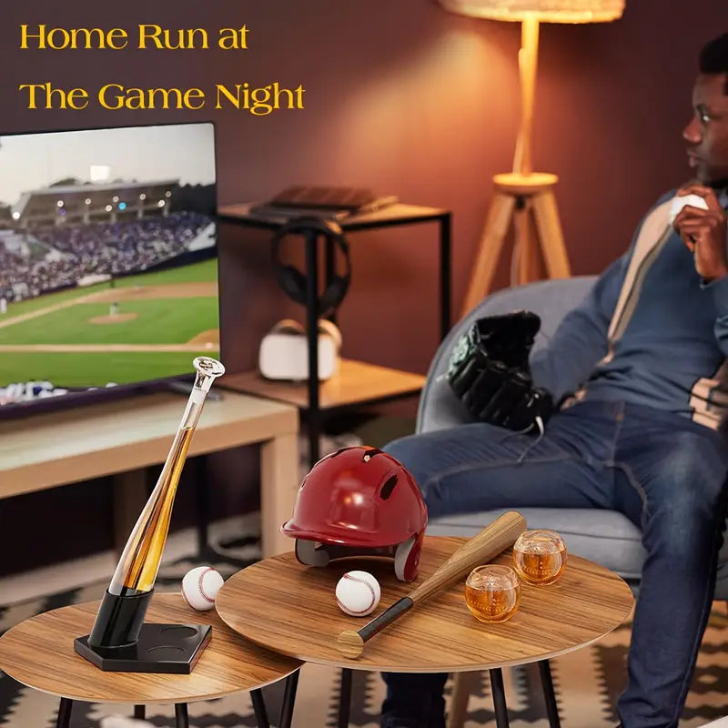 Home Run Baseball Decanter Set