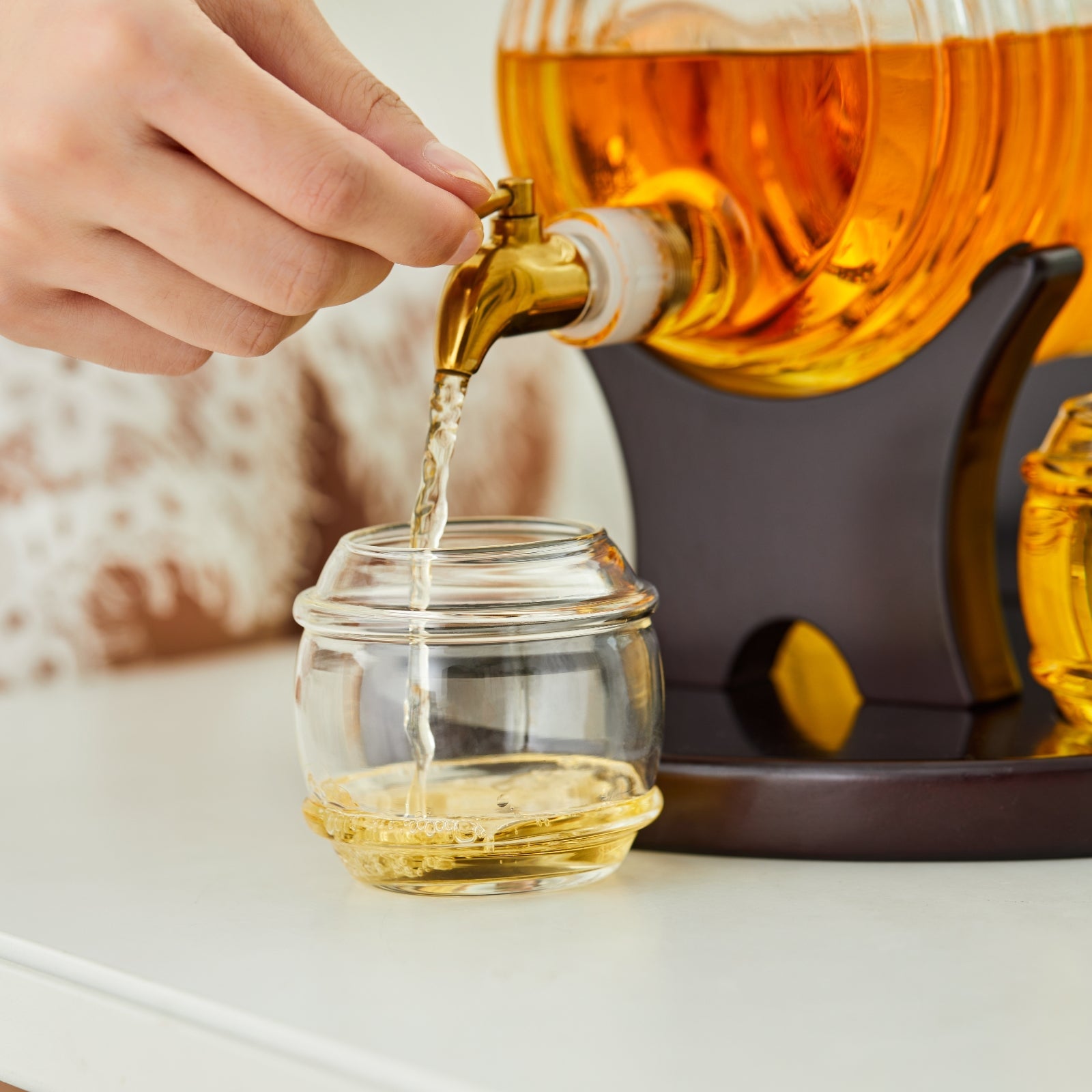 Barrel Whiskey Decanter Set