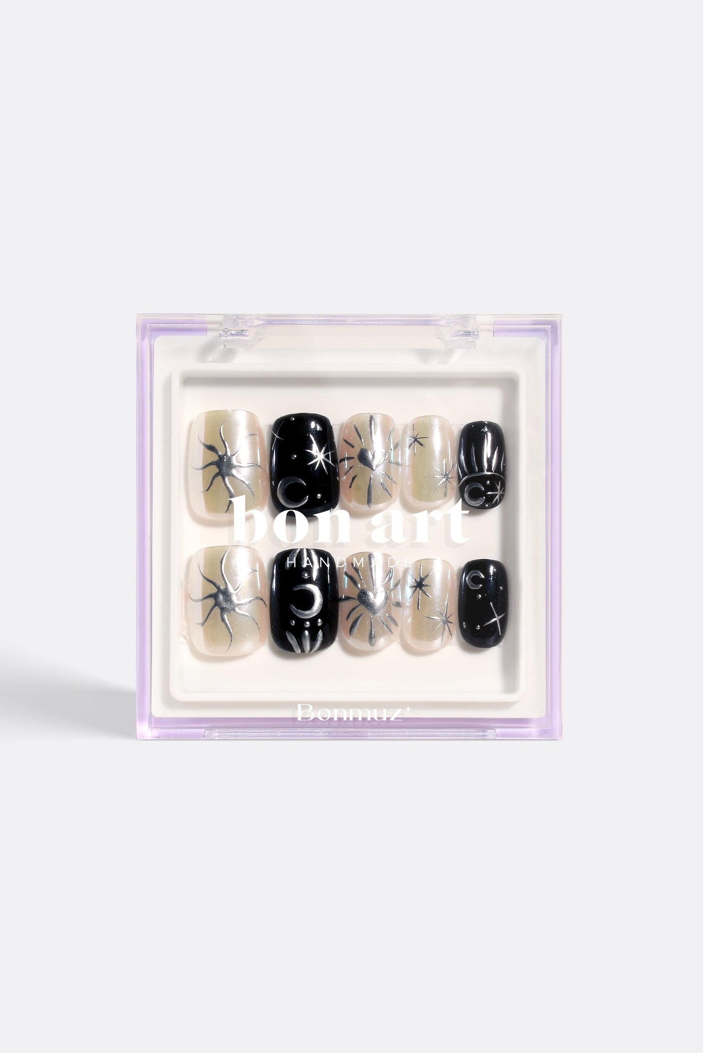 Monochrome Eclipse | Pro Handmade Gel Nails