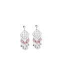 Rhodium Dreamcatcher Chandelier Earrings-0