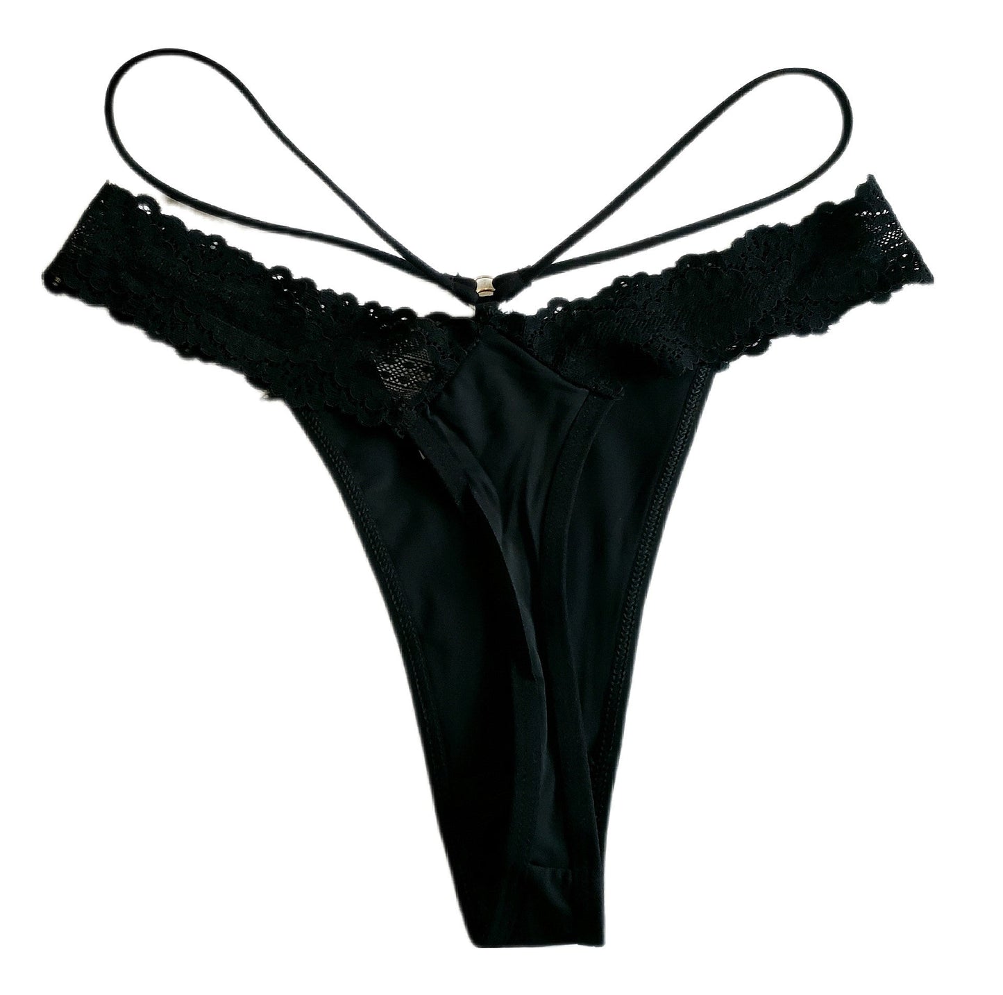 'All You Can Eat' Black Thong Panty