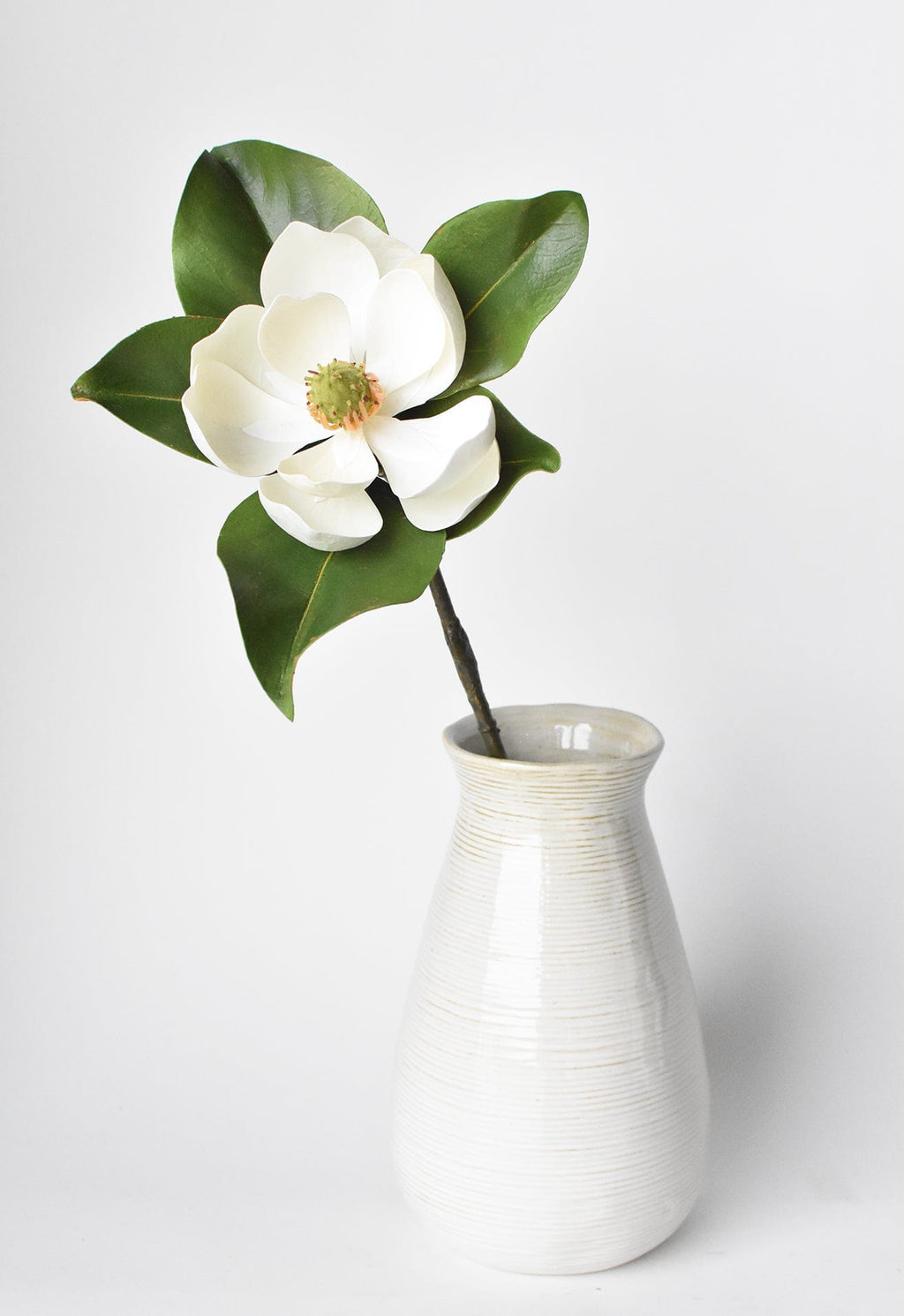 24" Faux Magnolia Blossom Stem
