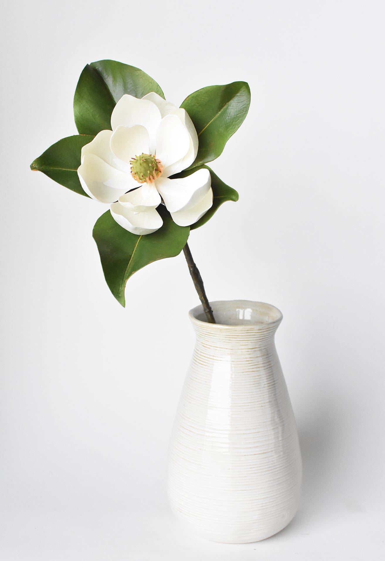 24" Faux Magnolia Blossom Stem