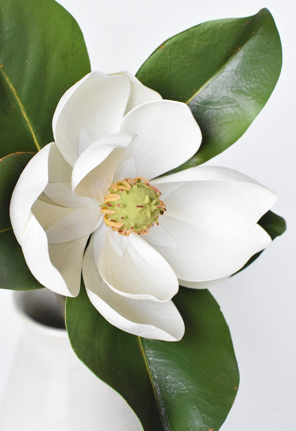 24" Faux Magnolia Blossom Stem