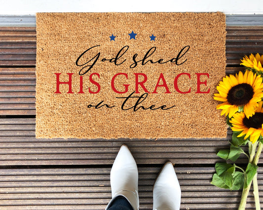 God Shed His Grace On Thee Doormat