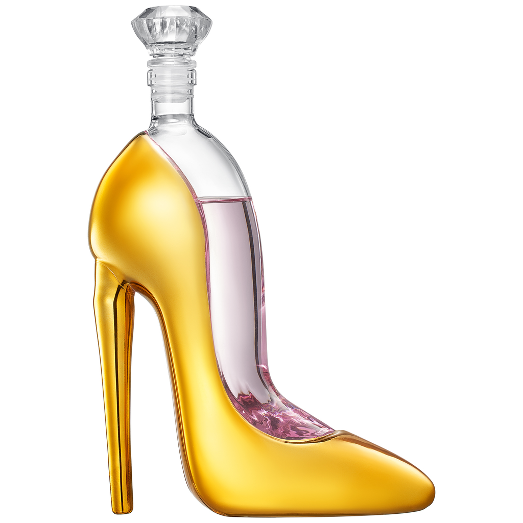 Gold Heel Stiletto High Heels Shape Decanter Whiskey and Wine Decanter with Stopper - High Heel Decanter for Wine Liquor Bourbon Tequila, Elegant Decanter Gifts for Women - Copyright Design-0