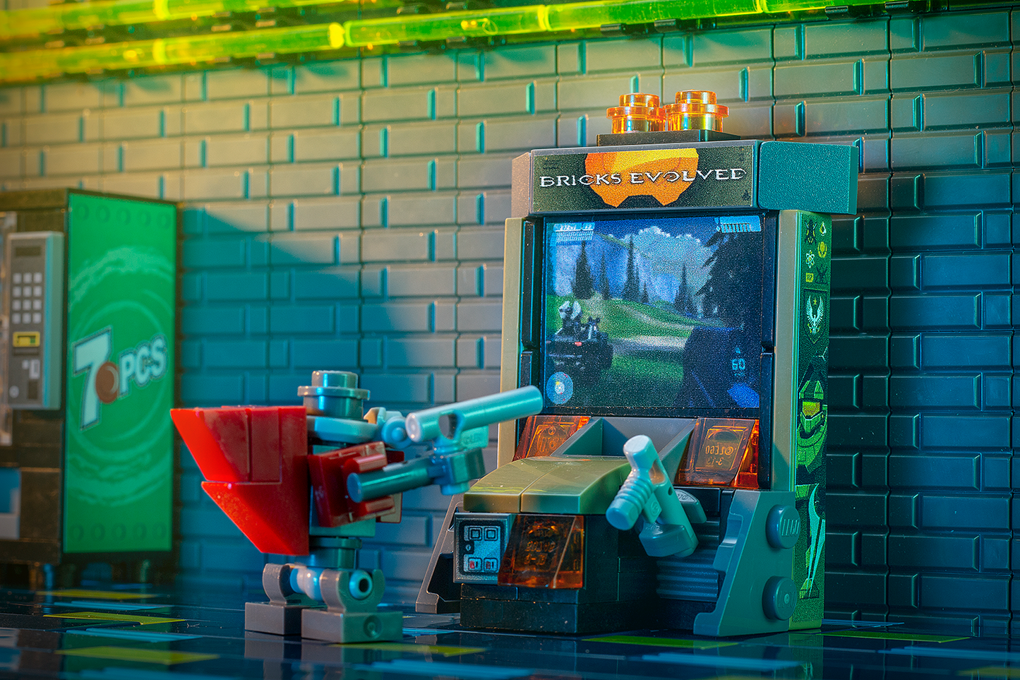 Custom Bricks Evolved Shooter Arcade Game made using LEGO parts