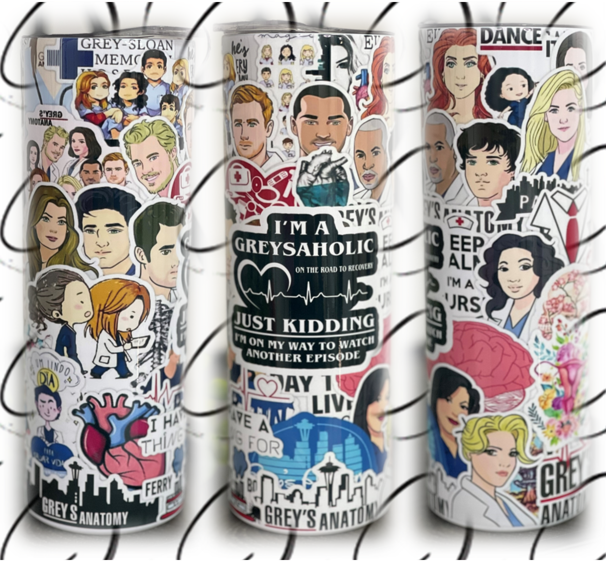 I'm A Greysaholic 20oz Skinny Tumbler