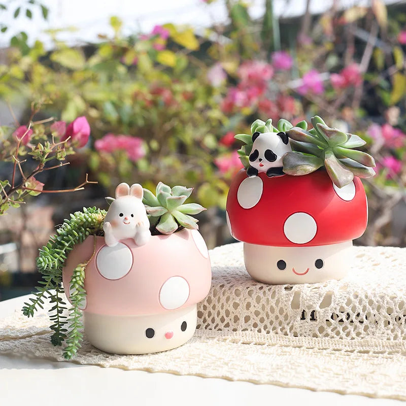 Kawaii Mushroom Succulents Plant Pots
