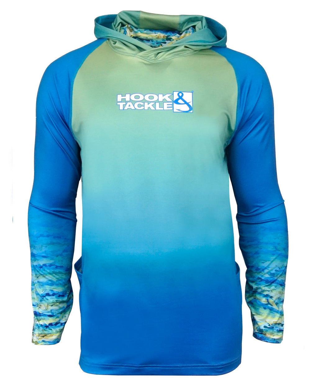 Men's Mahi Camo UV Fishing Hoodie Mask L/S