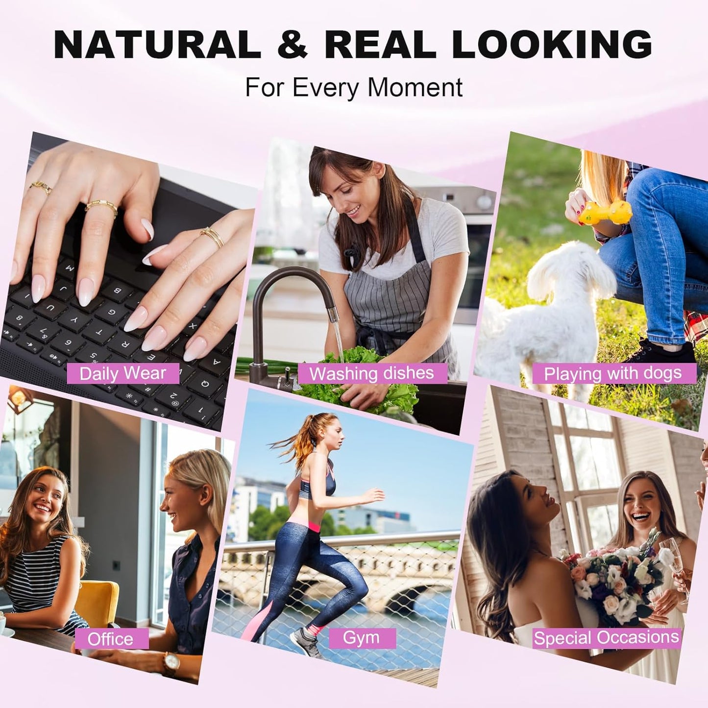 Aurora Cat Eye Almond Nails - Press On Nails | Long Lasting & Reusable