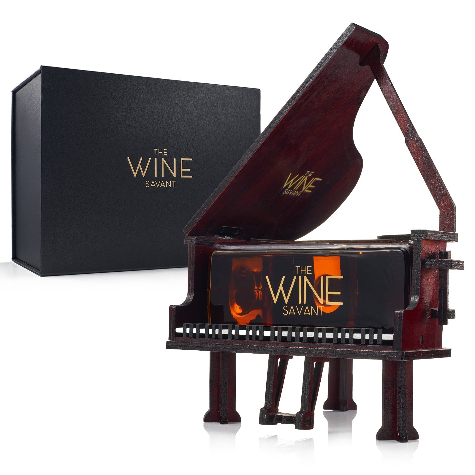 Piano Shaped Whiskey & Wine Decanter - 25OZ Pianist Instrument Unique Decanter Set with Beautiful Gift Box, Gift for Instrumentalist, Music Lover, Orchestra, Musicals, Broad Way Keyboard Enthusiasts-0