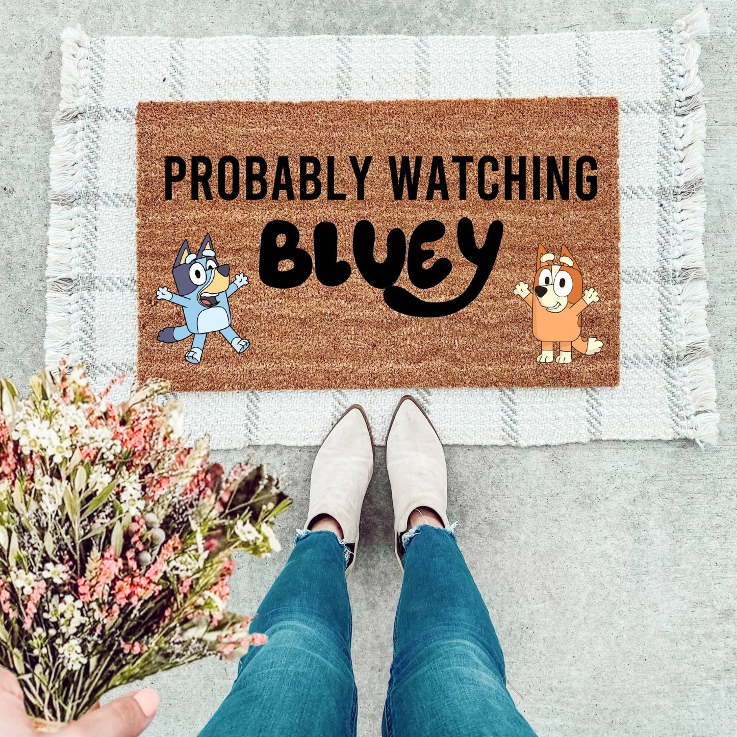 Blue Dog & Bingo Inspired Doormat