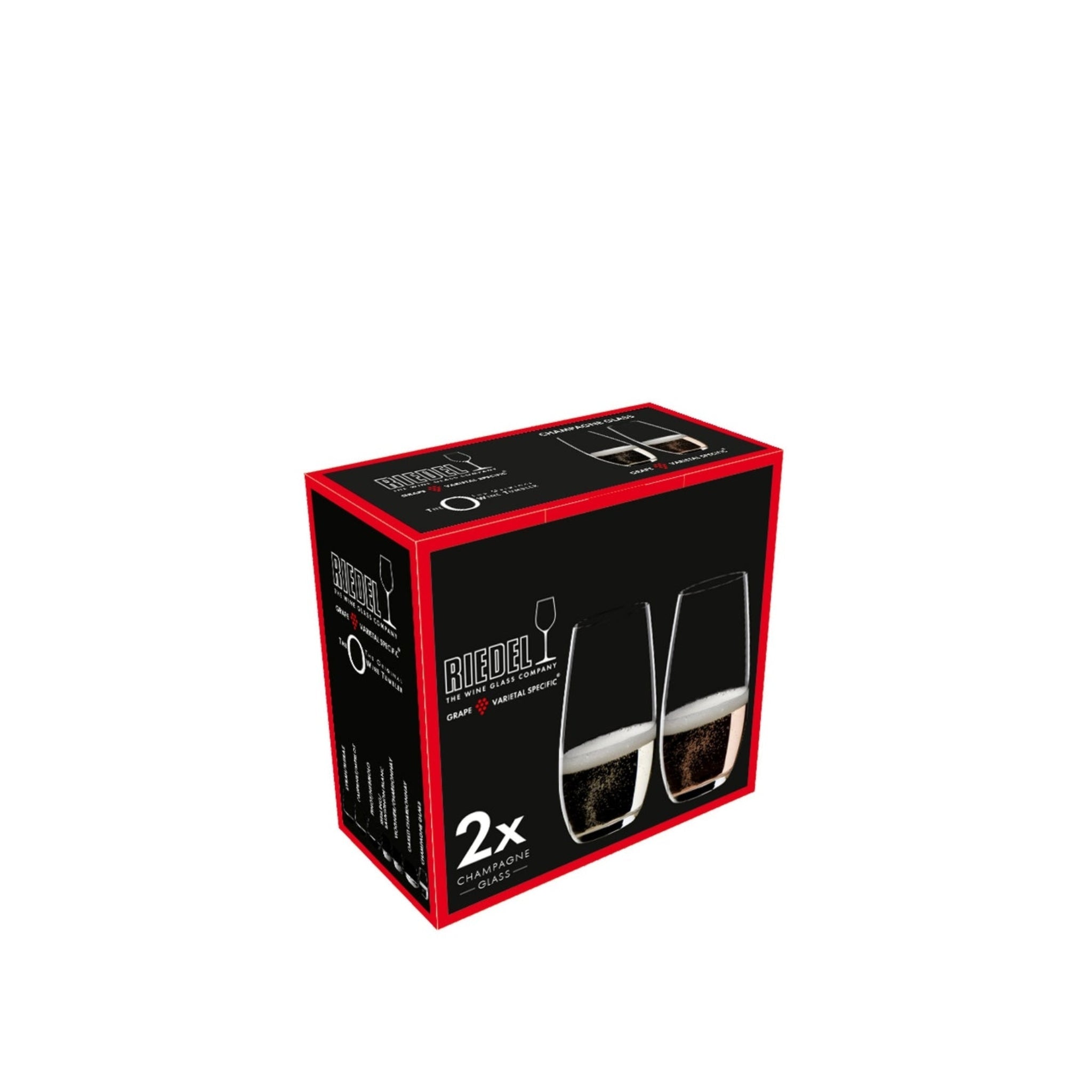 Riedel Flute O Champagne (414/28) – Set of 2 Stemless Crystal Glasses
