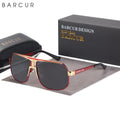 BARCUR Polarized Sunglasses for Men - UV400 Gradient Lens Oval Frame