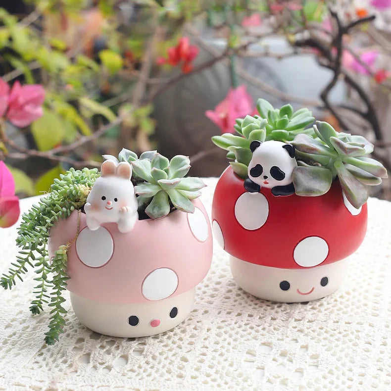 Kawaii Mushroom Succulents Plant Pots