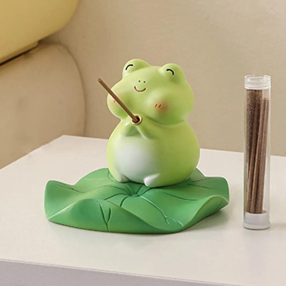Kawaii Frog Phone Stand & Incense Holder