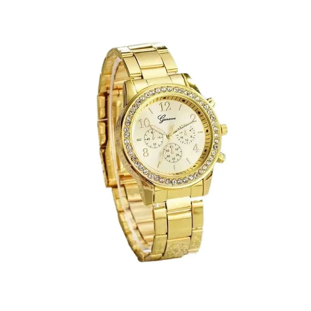 5-Piece Elegant Luxury Gold Watch & Jewelry Set Perfect Gift for Any Occasion