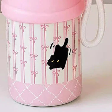 Kawaii Cat Pink Thermos Bottle