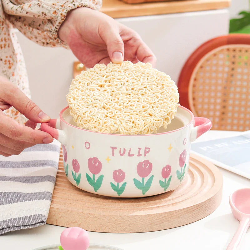 Kawaii Flower Ramen Bowl