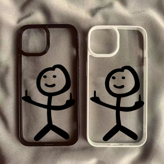 Cartoon Matchman Hard Clear Phone Case