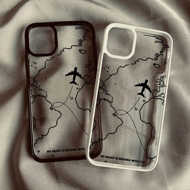 Travel-nspired Airplane Route Desian Phone Case