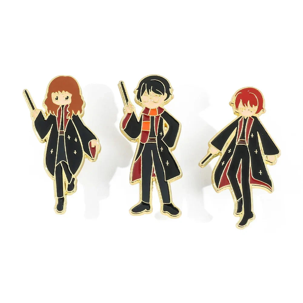 Cartoon Character Enamel Pin Set - Brooch Jewelry Gift