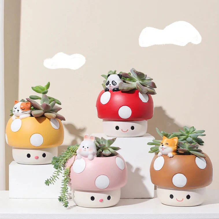 Kawaii Mushroom Succulents Plant Pots