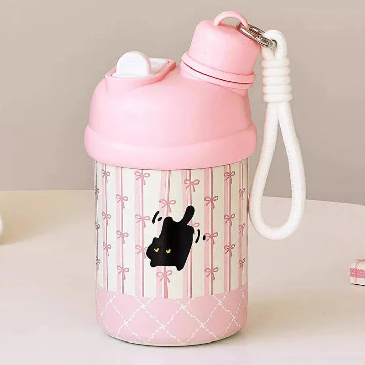 Kawaii Cat Pink Thermos Bottle