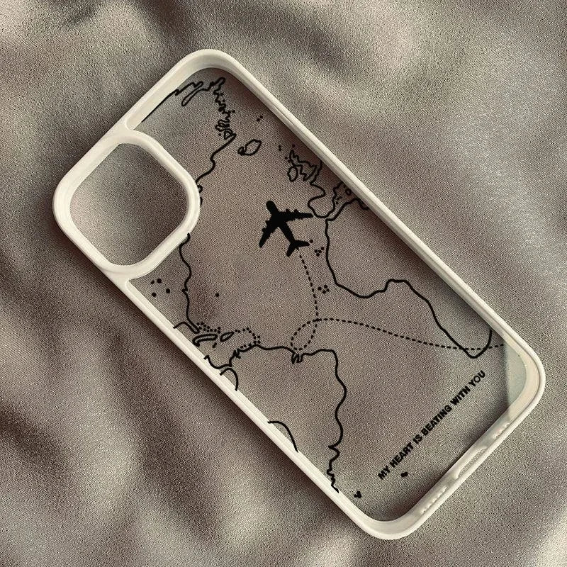 Travel-nspired Airplane Route Desian Phone Case
