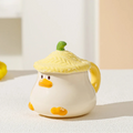 Kawaii Duck Mug With Lid