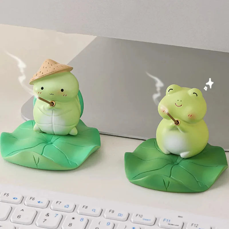 Kawaii Frog Phone Stand & Incense Holder