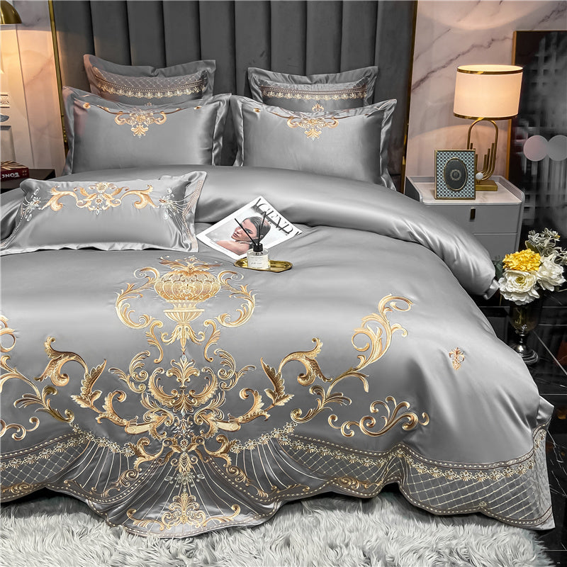 Vintage Embroidered Egyptian Cotton Bedding Set | 3CARATS