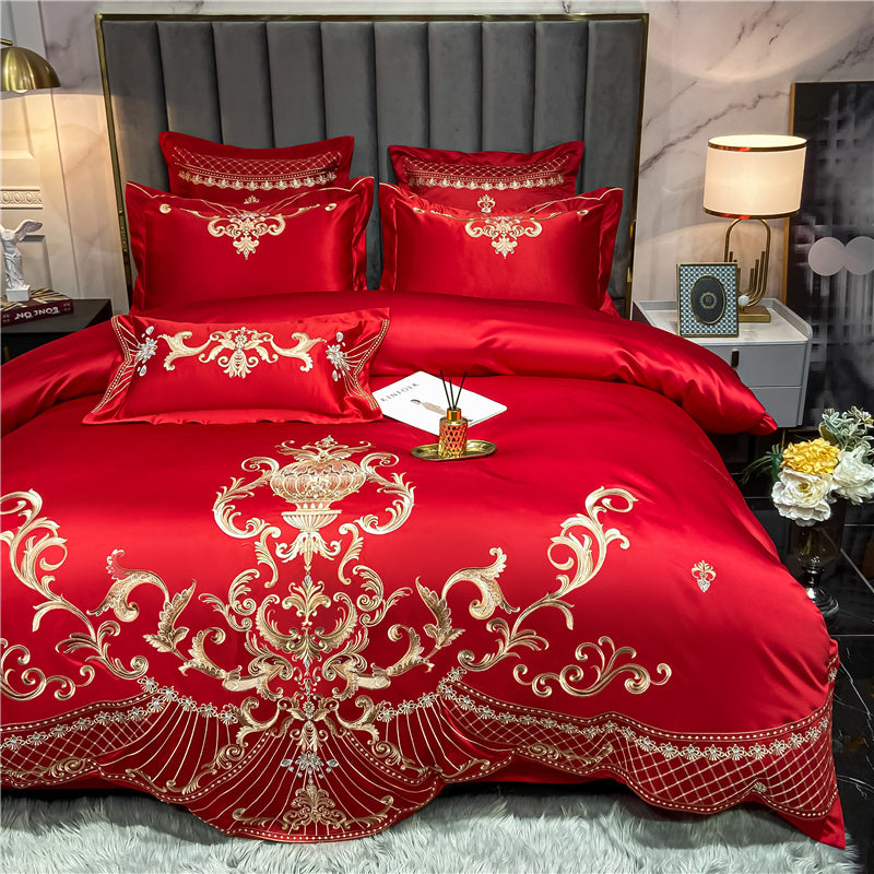Vintage Embroidered Egyptian Cotton Bedding Set | 3CARATS