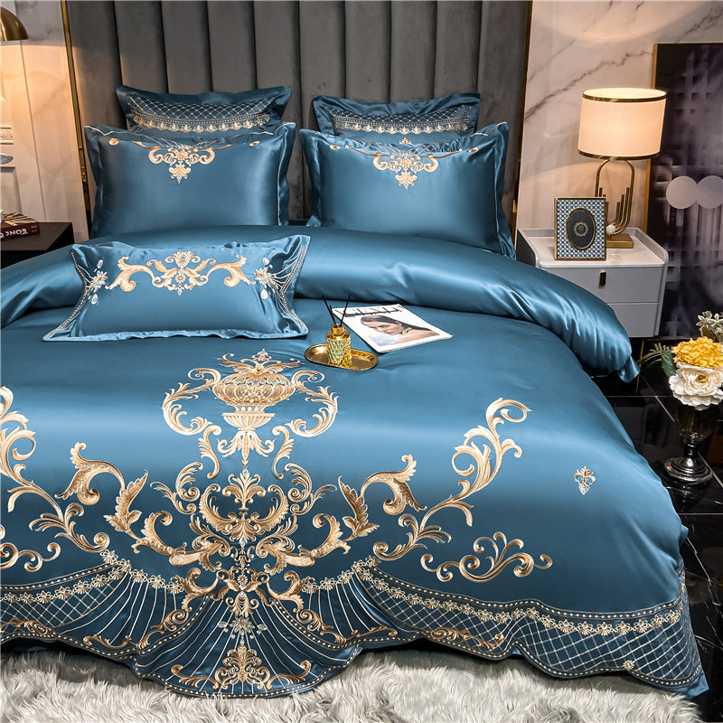 Vintage Embroidered Egyptian Cotton Bedding Set | 3CARATS