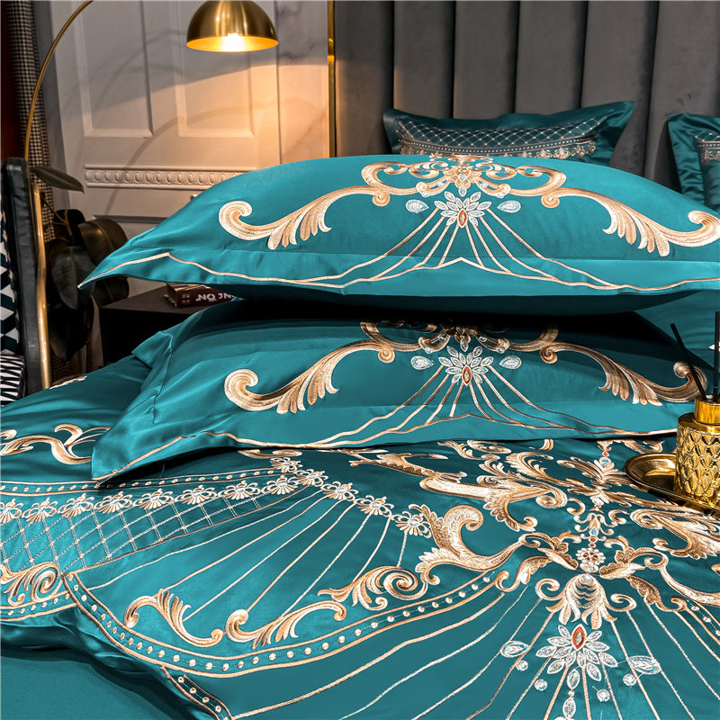 Vintage Embroidered Egyptian Cotton Bedding Set | 3CARATS